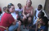 Enjoying time with the children